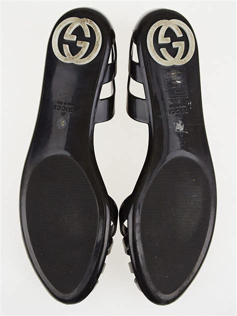 gucci jelly shoes black|Gucci marola jelly sandals.